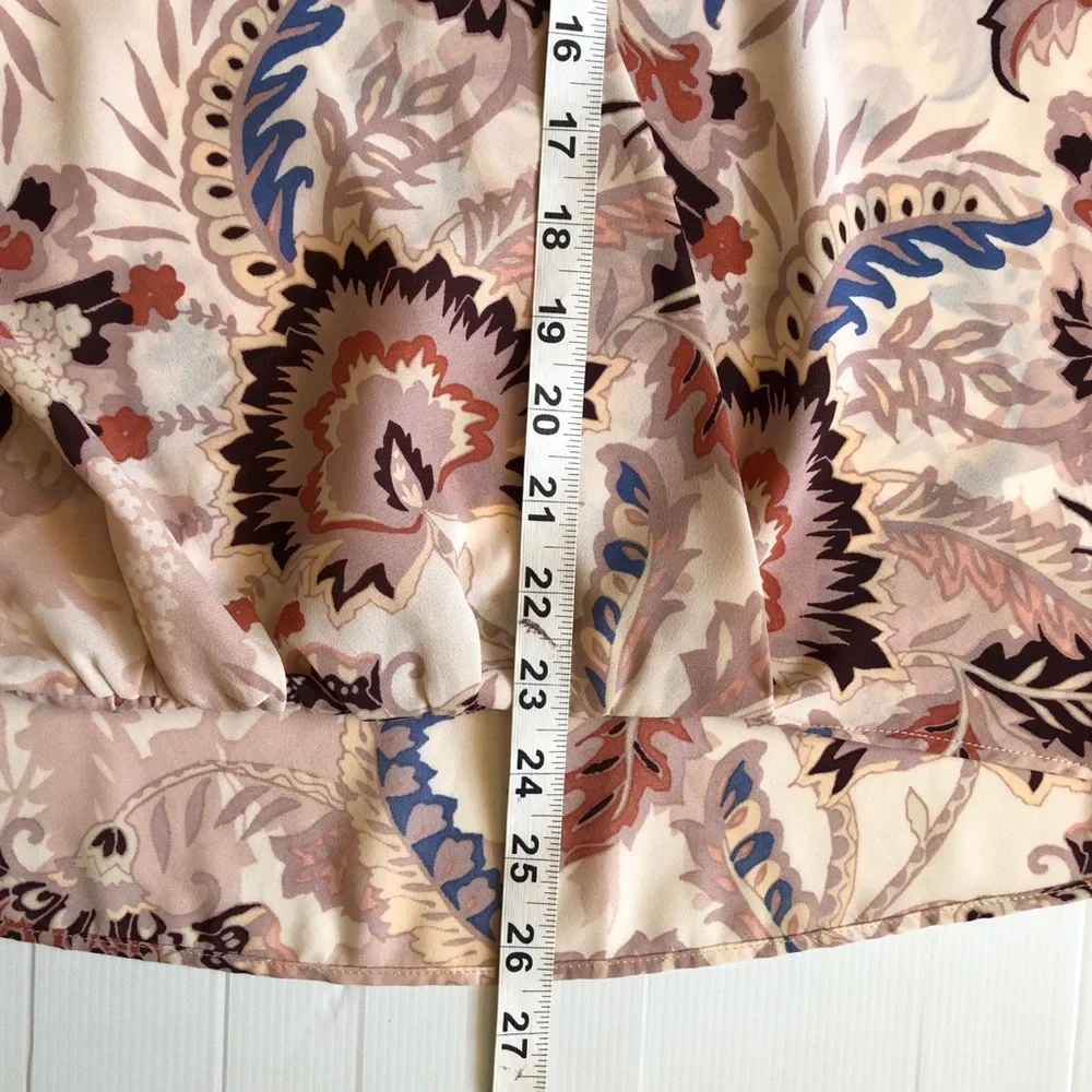 Basque 12 Pink Long Sleeve Lightweight Faux Wrap Blouse Top Workwear Business - Picture 8 of 8